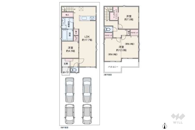 名古屋市北区池花町 一戸建て:間取り図面