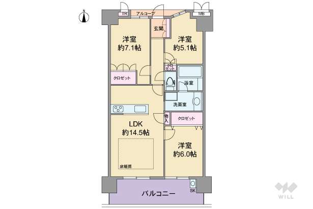 宝塚エリー:間取り図面
