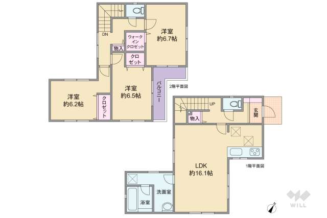 箕面市牧落5丁目 一戸建て:間取り図面