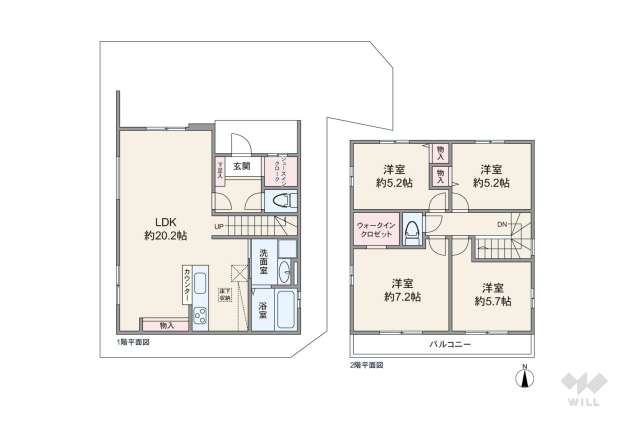 宝塚市高司3丁目 一戸建て:間取り図面