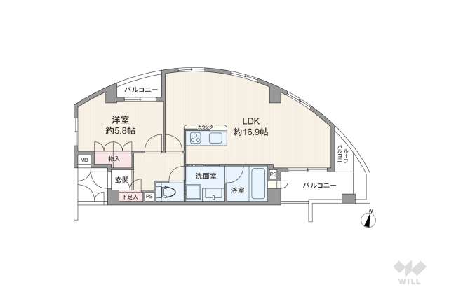 デュオスカーラ用賀２:間取り図面