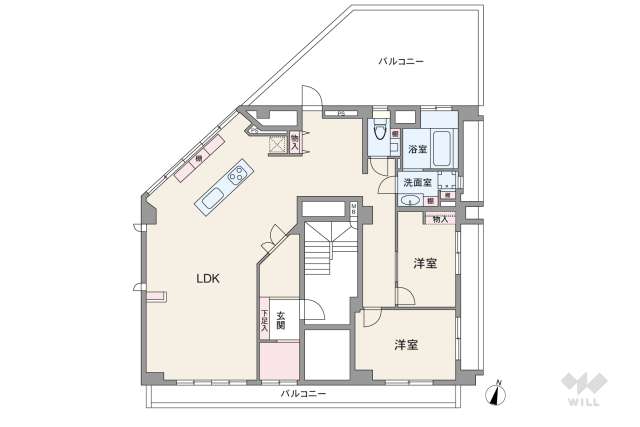 駒沢マンション:間取り図面