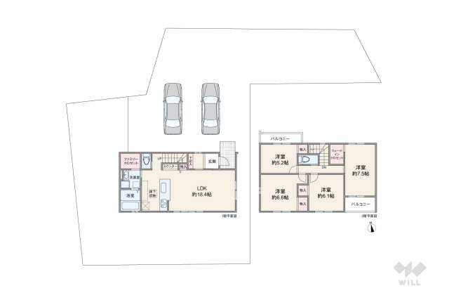 宝塚市花屋敷つつじガ丘 一戸建て:間取り図面