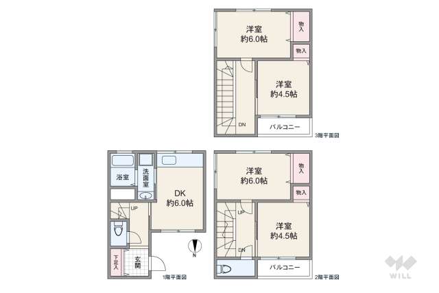 尼崎市西難波町1丁目 一戸建て:間取り図面