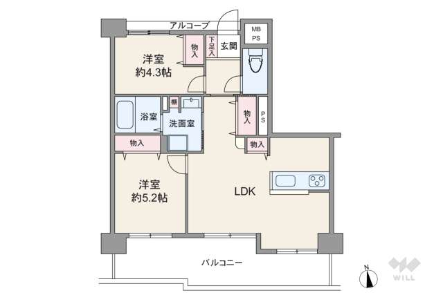 ローレル武庫之荘:間取り図面