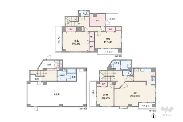 大田区南馬込5丁目 一戸建て:間取り図面