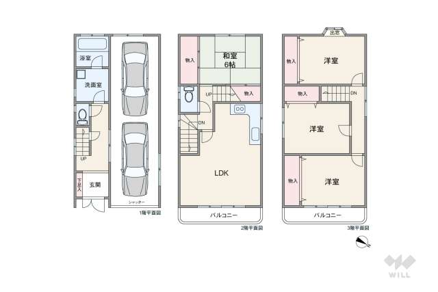 尼崎市西昆陽3丁目 一戸建て:間取り図面