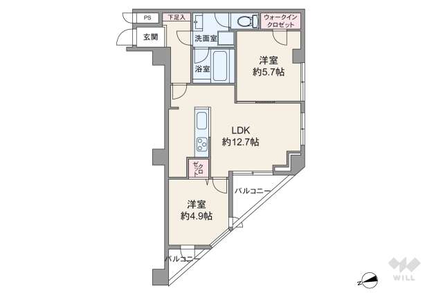メナー代田:間取り図面