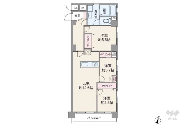 第3千歳船橋ヒミコマンション:間取り図面