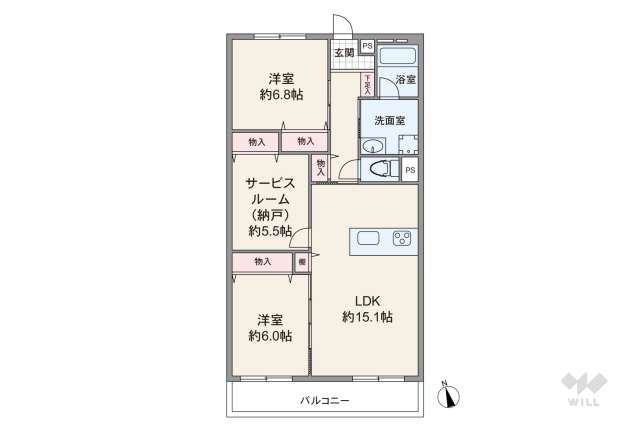 メゾン新郷:間取り図面