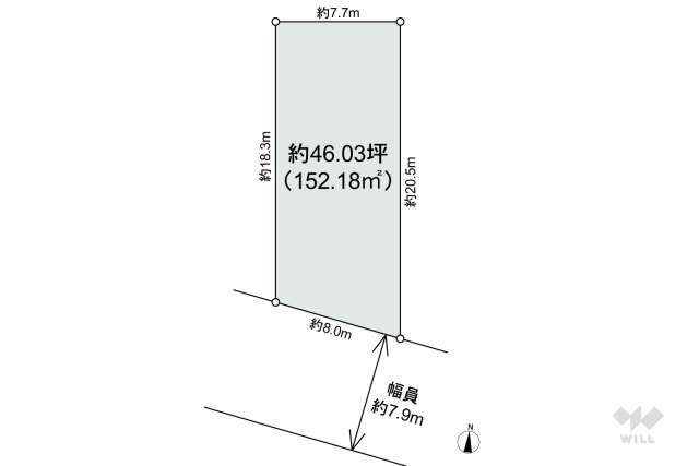 名古屋市昭和区白金1丁目 土地:間取り図面