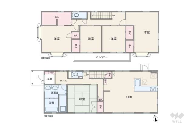 尾張旭市平子町西 一戸建て:間取り図面