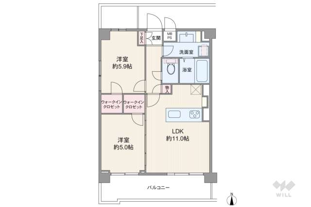 エスポワール松原:間取り図面