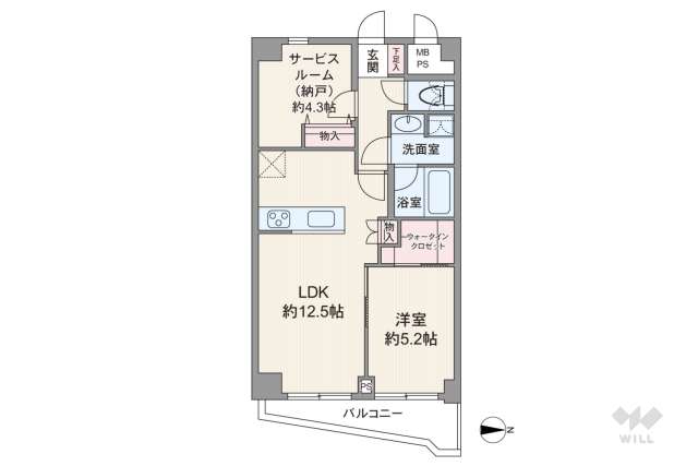 東建島津山南ハイツ:間取り図面