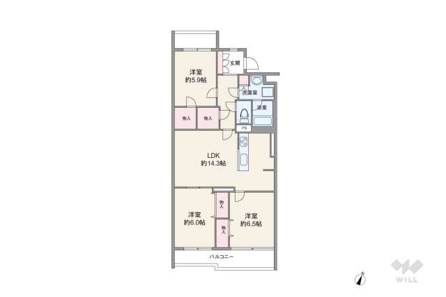 ハイネス久が原:間取り図面