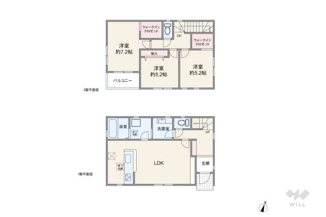 尼崎市南初島町 一戸建て:間取り図面