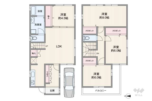 尼崎市戸ノ内町2丁目 一戸建て:間取り図面