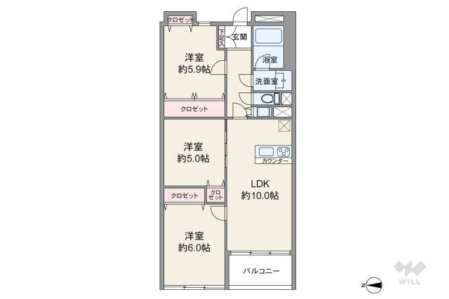 アピカ成城5:間取り図面