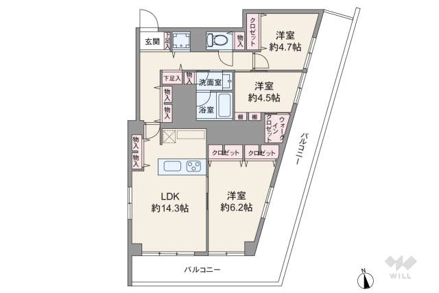 柿の木坂パレス:間取り図面
