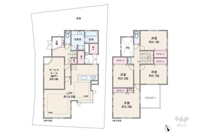 宝塚市千種3丁目 一戸建て:間取り図面