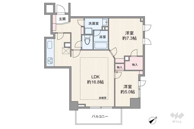 フィールM西新宿:間取り図面