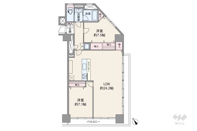 シャトレ市ヶ谷:間取り図面