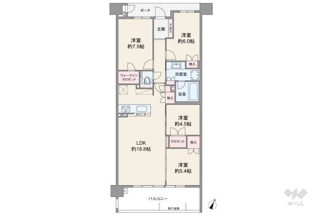 ヴィークコート東山:間取り図面