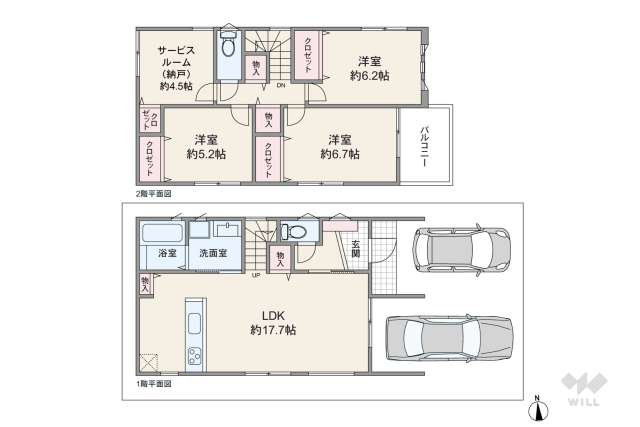 伊丹市東有岡3丁目 一戸建て:間取り図面