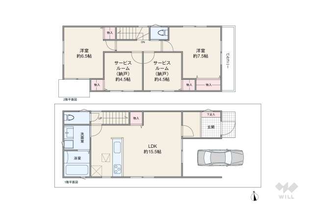 伊丹市東有岡3丁目 一戸建て:間取り図面