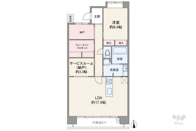 ラ・ビスタ宝塚レフィナス1番館:間取り図面