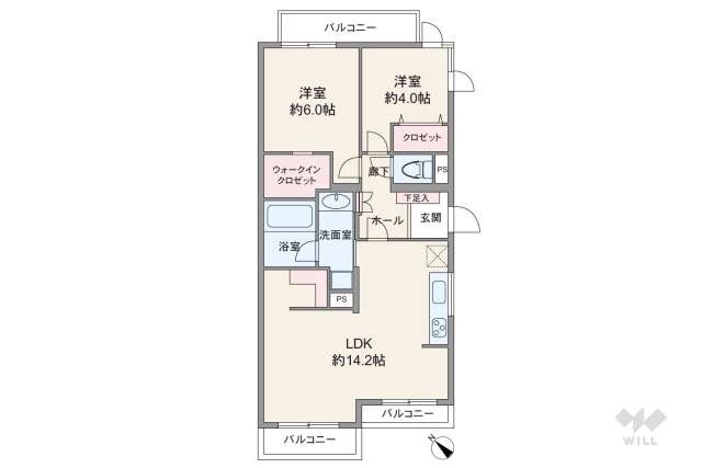 経堂ダイカンプラザ1:間取り図面