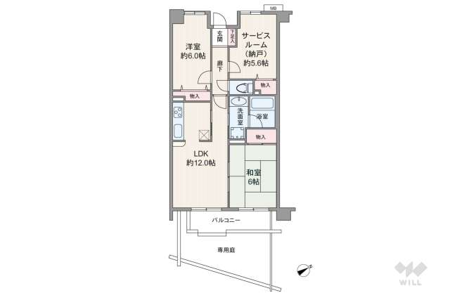 レーベンハイム川口元郷サザンテラス:間取り図面