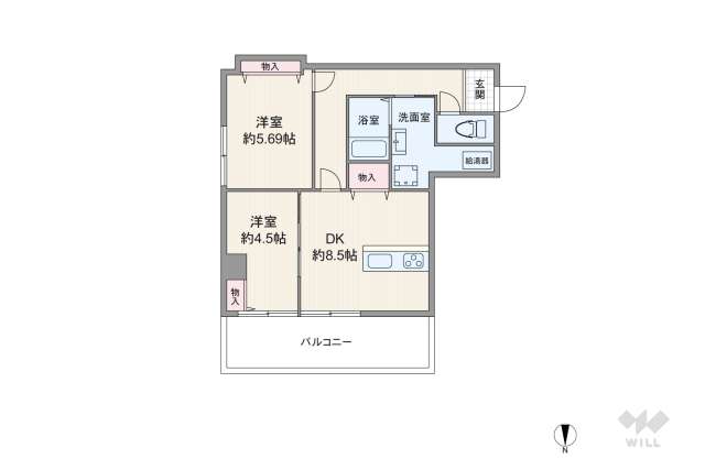 ハイム船場:間取り図面