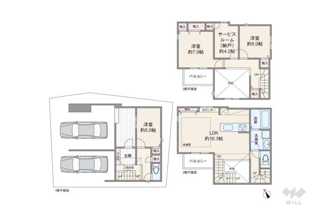 名古屋市昭和区川名本町3丁目 一戸建て:間取り図面