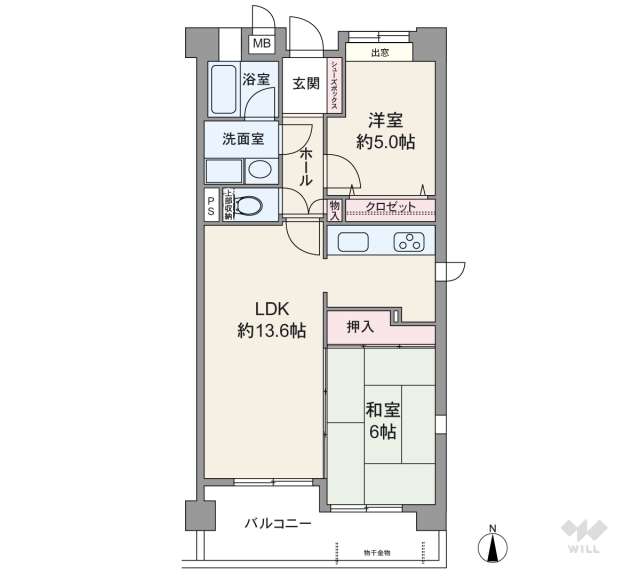 パレ東塚口1:間取り図面