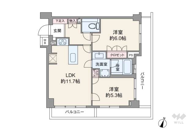 ピアースコード二子玉川:間取り図面