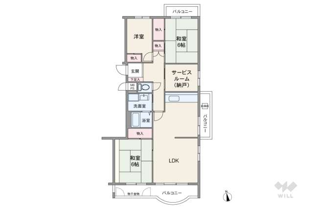 895134Rの間取り図