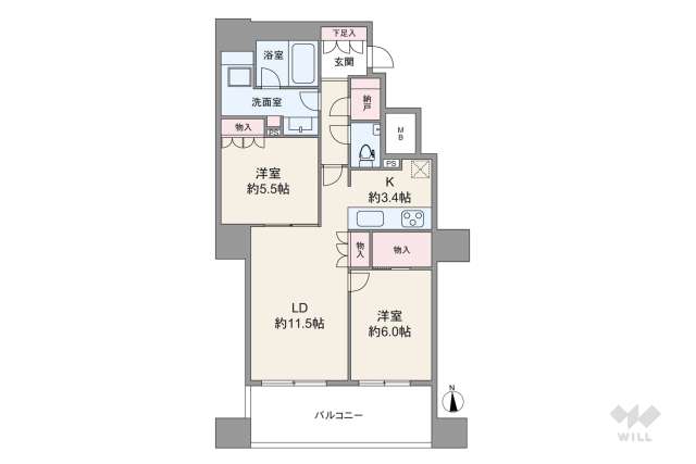 ウエリス新宿早稲田の森:間取り図面