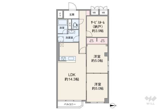 チェリーデ宝塚:間取り図面