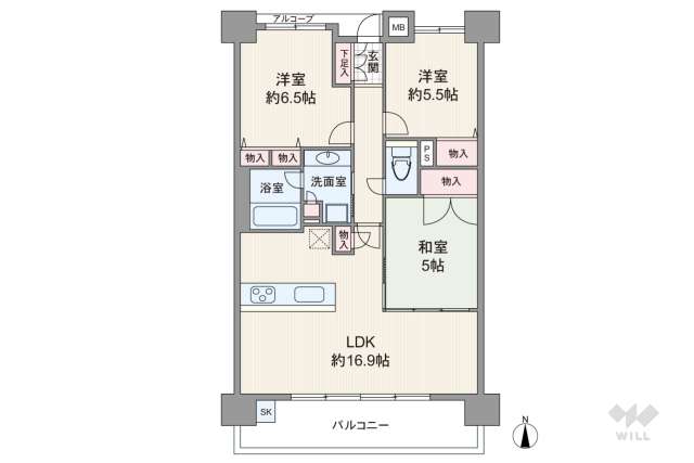 ディモア城東シティ:間取り図面