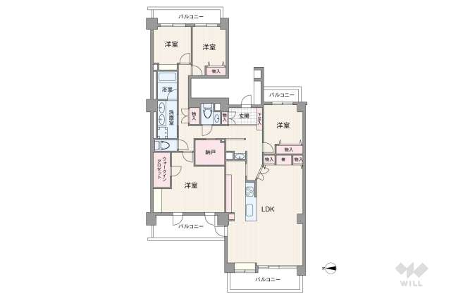 芦花公園プレスティージュ:間取り図面