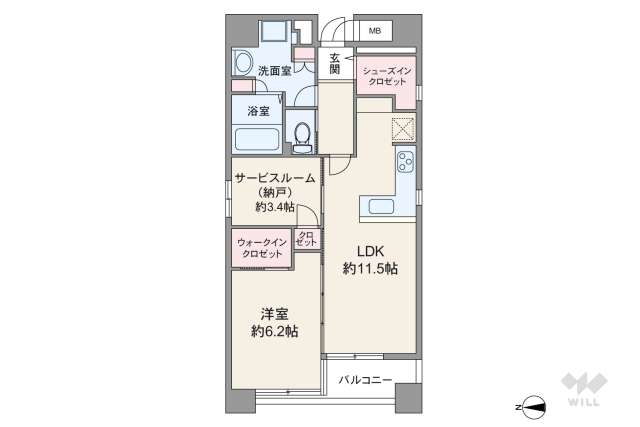 ルアンジュ本町:間取り図面