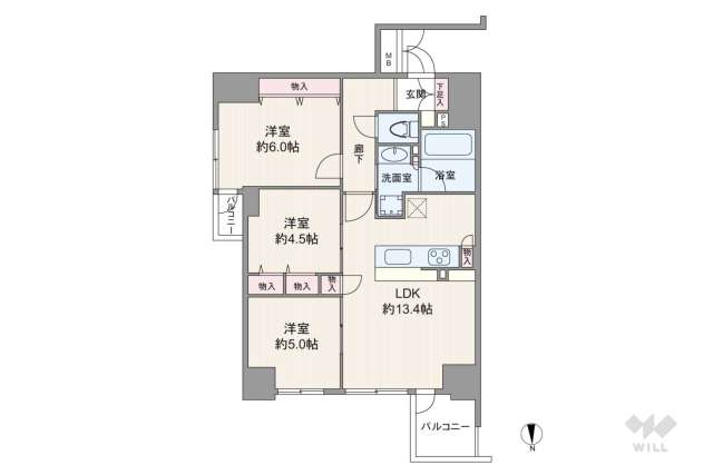 プレサンスロジェ心斎橋:間取り図面