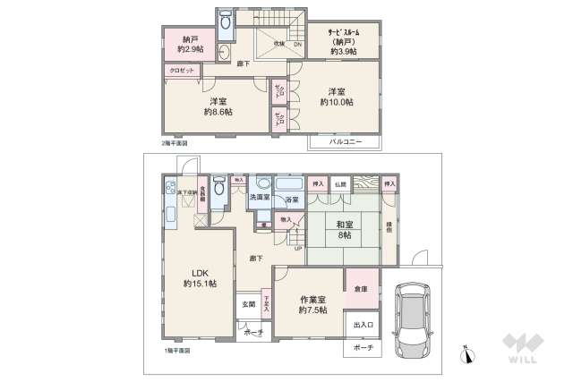 尼崎市金楽寺町2丁目 一戸建て:間取り図面