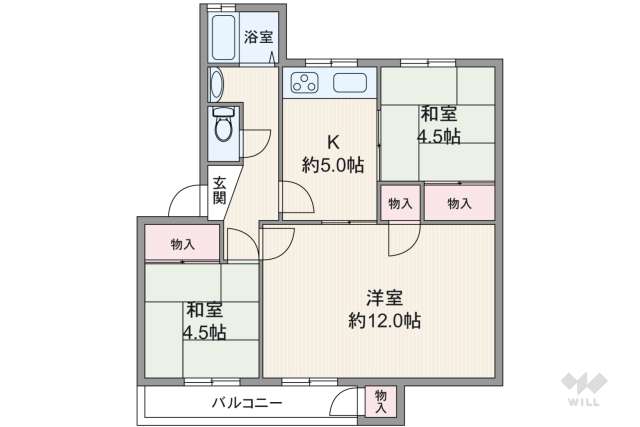 東難波住宅2号棟:間取り図面