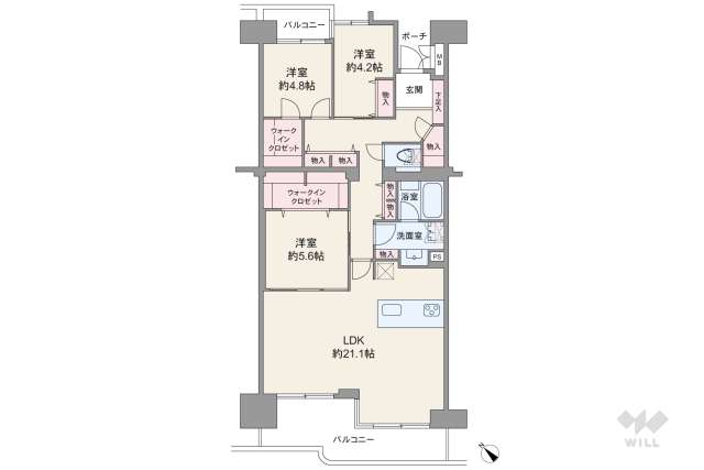 多摩川ハイム3号棟:間取り図面