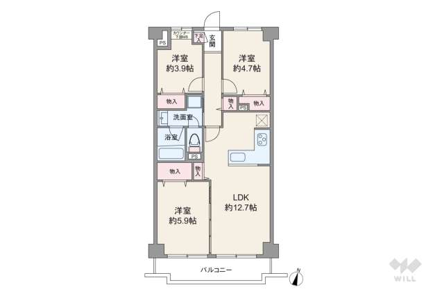 エンゼルハイム金町第2:間取り図面