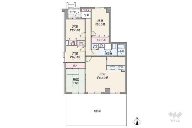 豊中島江住宅（グリーンタウン島江）８号棟:間取り図面