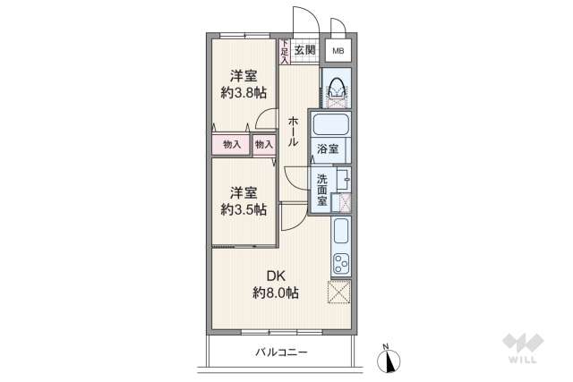 クオリティ大山:間取り図面