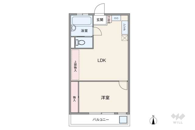 新宿コーポ2号館:間取り図面